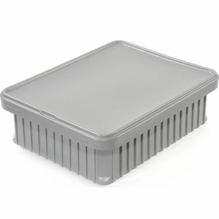 Containers & Organizers * | Dandux Dividable Stackable Plastic Box 50P0224042 24"L X 11"W X 4-1/4"H, Gray