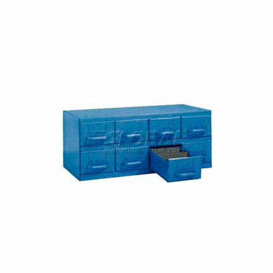 Containers & Organizers * | Equipto Cabinet W/8 Drawers, 23"W X 12"D X 9-3/8"H, Textured Regal Blue