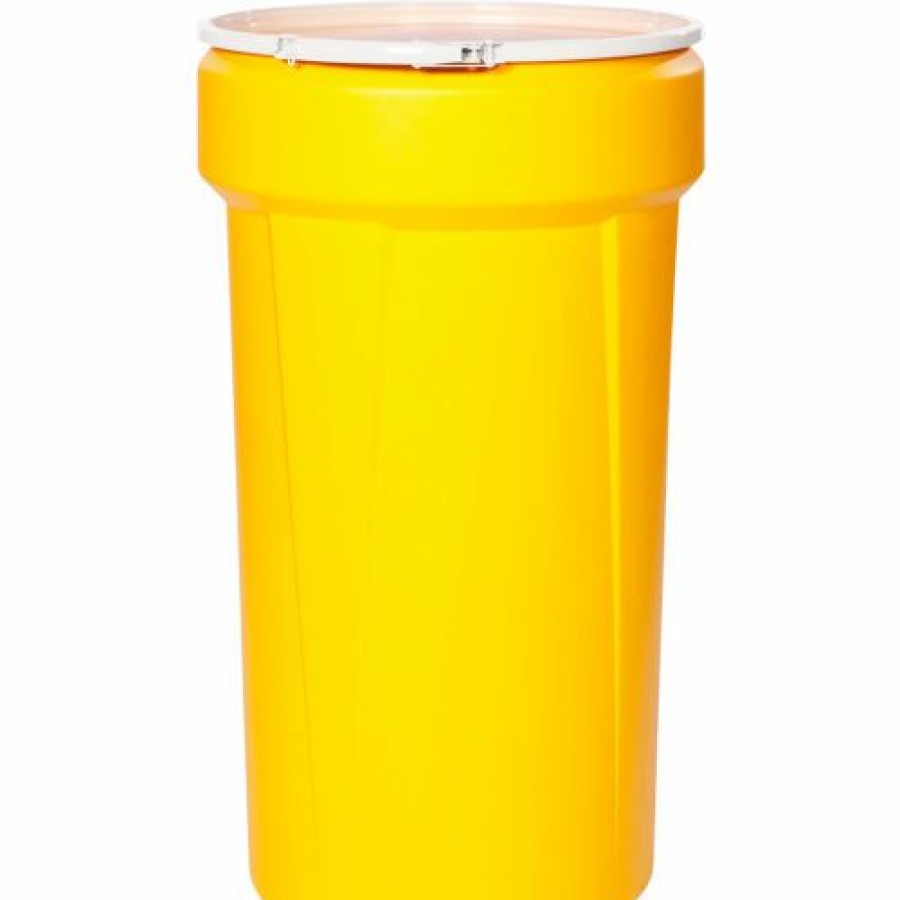 Containers & Organizers * | Spilltech 55 Gallon Open Head Tapered Lab Pack Drum With Lever Ring A55Drum Polyethylene