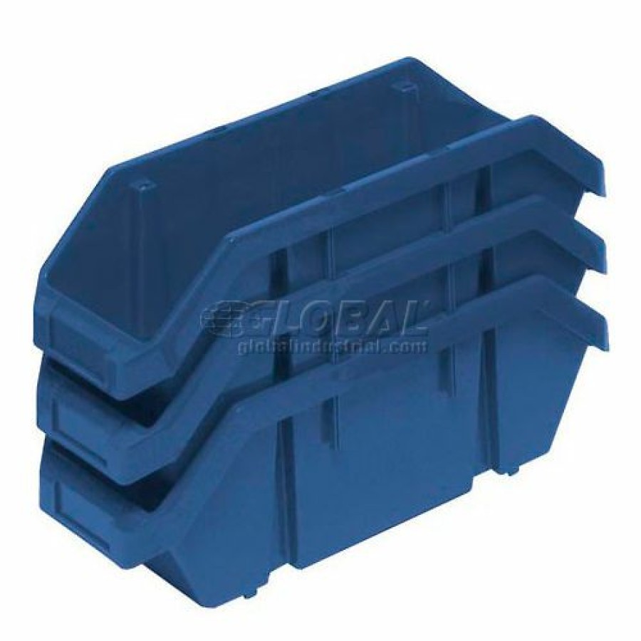 Containers & Organizers * | Quantum Storage Systems Quantum Plastic Quickpick Double Hopper Bin, 8-3/8"W X 18-1/2"D X 7"H, Blue Pkg Qty 10