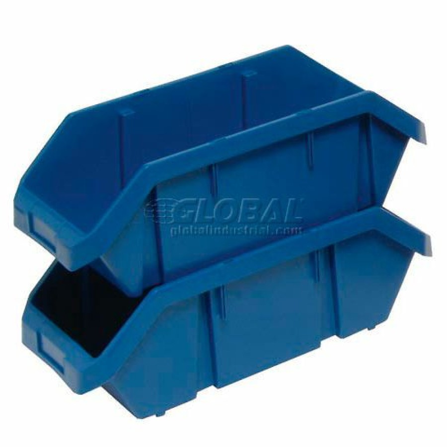 Containers & Organizers * | Quantum Storage Systems Quantum Plastic Quickpick Double Hopper Bin, 8-3/8"W X 18-1/2"D X 7"H, Blue Pkg Qty 10