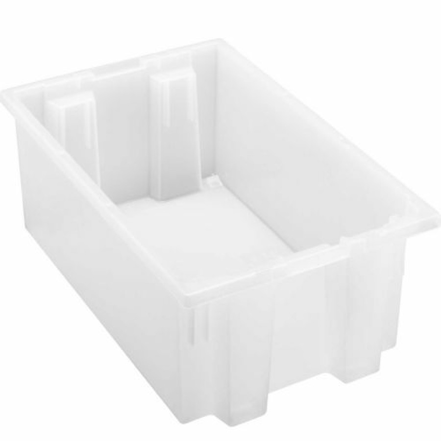 Containers & Organizers * | Quantum Storage Systems Quantam Storage Genuine Stack & Nest Tote Clear, 18"L X 11"W X 6"H, Polyprolylene Pkg Qty 6