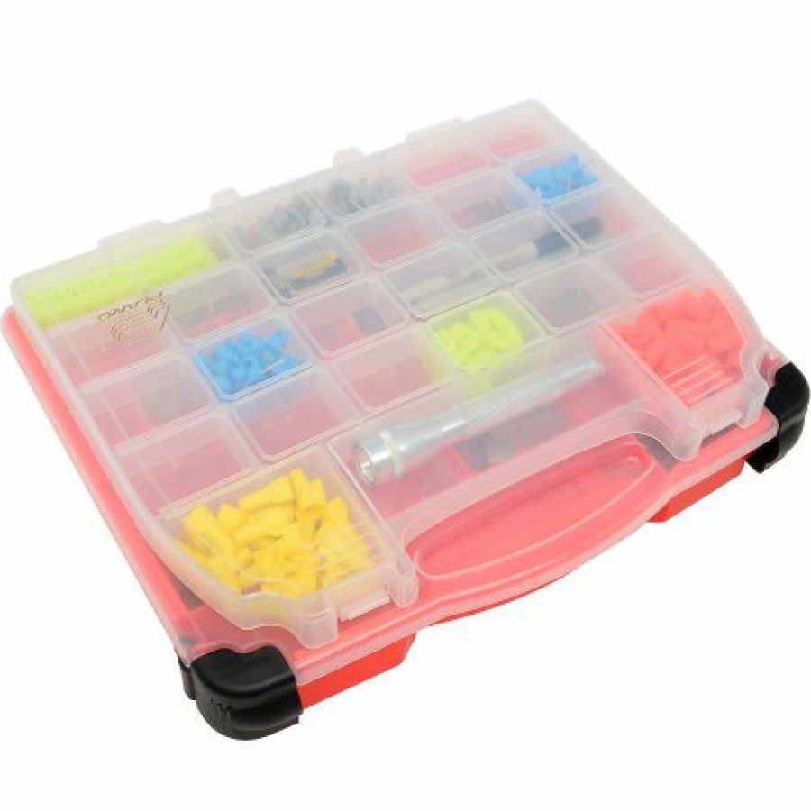 Containers & Organizers * | Plano Molding Plano Stow N Go Singled-Sided Lockjaw 15-54 Adjustable Compartment Box, 14.5"Wx3-3/8"Dx11-3/4"H,Red