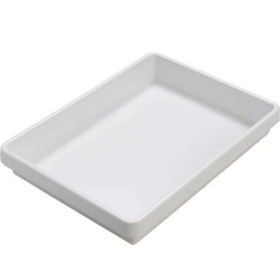 Containers & Organizers * | Trippnt White Polystyrene 1 Compartment Drawer Organizer, 17"W X 13"D X 2"H