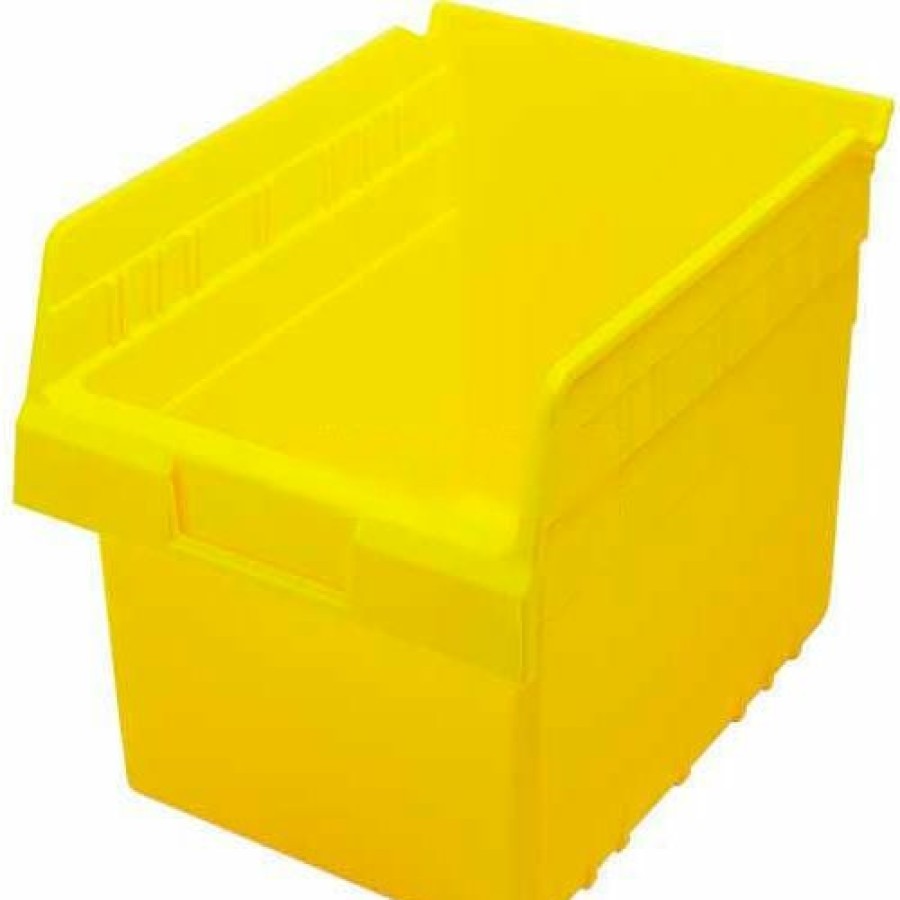 Containers & Organizers * | Plastic Nesting Storage Shelf Bin Qsb807 8-3/8"W X 11-5/8"D X 8"H Yellow Pkg Qty 20