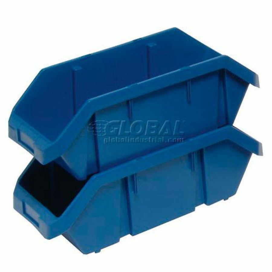 Containers & Organizers * | Quantum Storage Systems Quantum Plastic Quickpick Double Hopper Bin, 6-5/8"W X 12-1/2"D X 5"H, Blue Pkg Qty 20