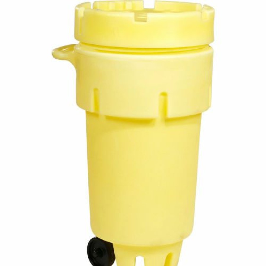 Containers & Organizers * | Spilltech 50 Gallon Wheeled Overpack Salvage Drum With Lid A50Over-Wd Polyethylene Yellow