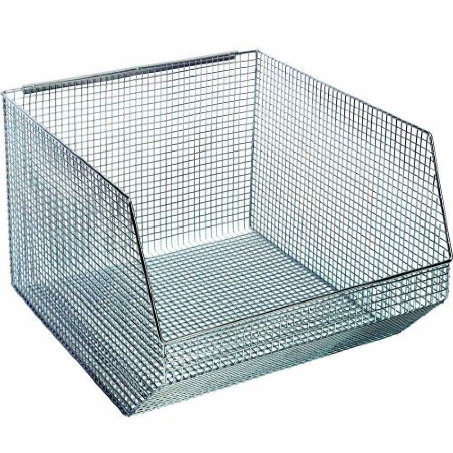 Containers & Organizers * | Quantum Storage Systems Quantum Chrome Wire Mesh Bin Qmb570C 17"W X 18-1/2"D X 11-1/4"H Pkg Qty 5