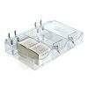 Containers & Organizers * | Global Approved 225504 3 Section Tray W/Pushers & Tracks-9.125"W X 1.5"H X 5.8125"D- Clr