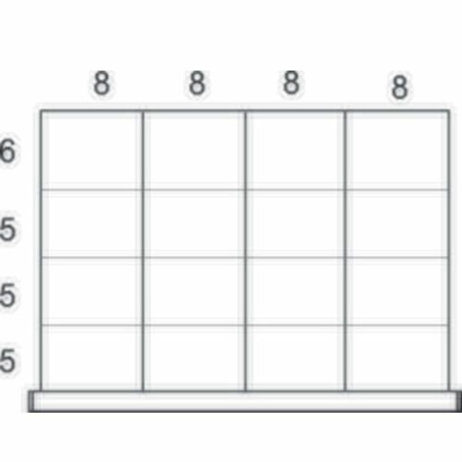 Containers & Organizers * | Rousseau Metal Drawer Divider Kit For 36"W Modular Drawer Cabinet, 10" Drawer Ht, 16 Compartments