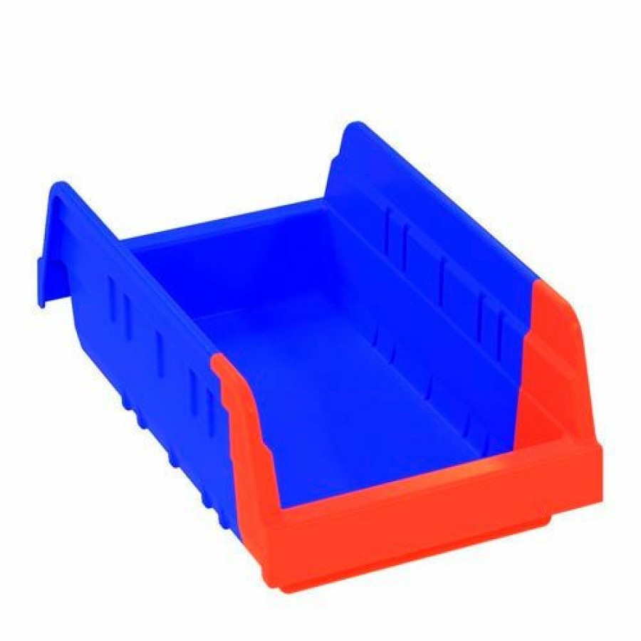 Containers & Organizers * | Akro-Mils Indicator 36462Blue Two Tone Double Hopper Shelf Bin 6-3/4"W X 11-5/8"D X 4"H Pkg Qty 12