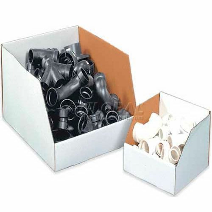 Containers & Organizers * | 18" X 18" X 10" Jumbo Open Top White Corrugated Boxes Pkg Qty 25