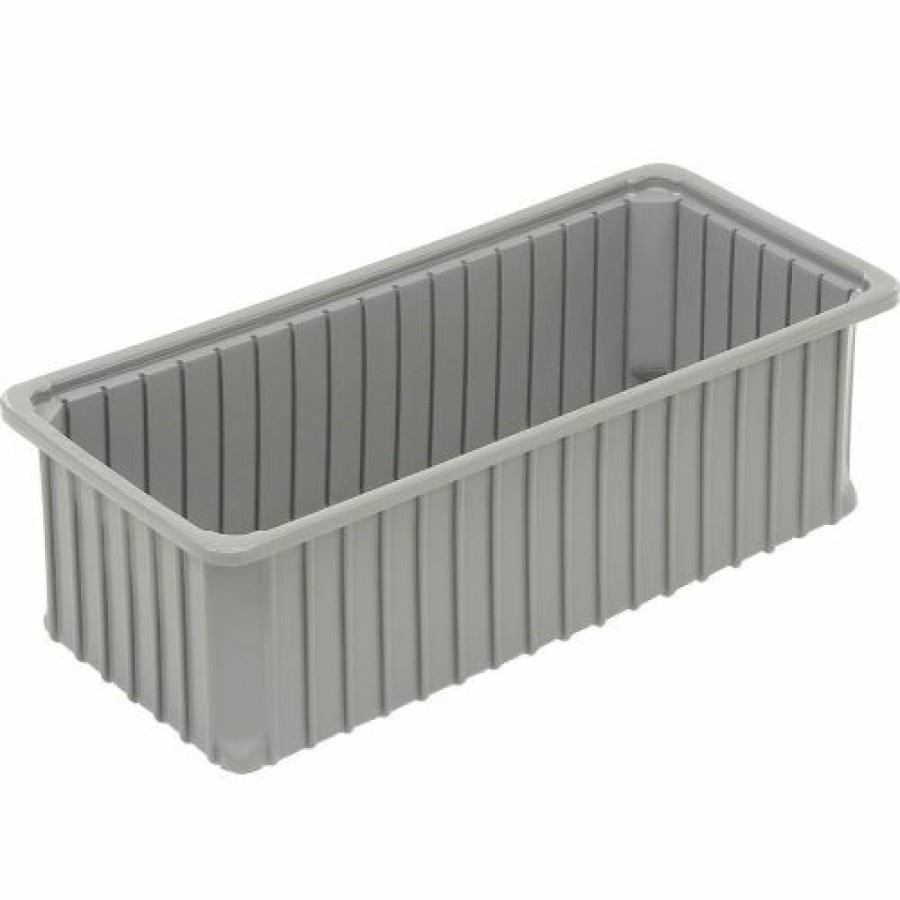 Containers & Organizers * | Dandux Dividable Stackable Plastic Box 50P0224070 24"L X 11"W X 7"H, Gray