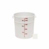 Containers & Organizers * | Cambro Rfs18148 Storage Container, Round, 18 Qt., 14-7/8" Dia. X 12" High, White, Polyethylene Pkg Qty 6