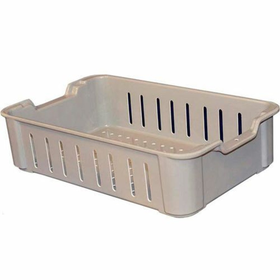 Containers & Organizers * | Mfg Tray Molded Fiberglass Toteline Stacking Wash Box 819048 17-3/4"L X 10-1/2"W X 4-1/8"H, Gray