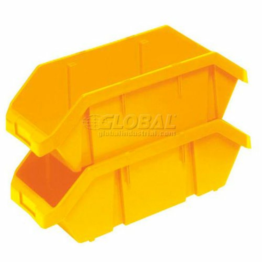 Containers & Organizers * | Quantum Storage Systems Quantum Plastic Quickpick Double Hopper Bin, 6-5/8"W X 9-1/2"D X 5"H, Yellow Pkg Qty 20