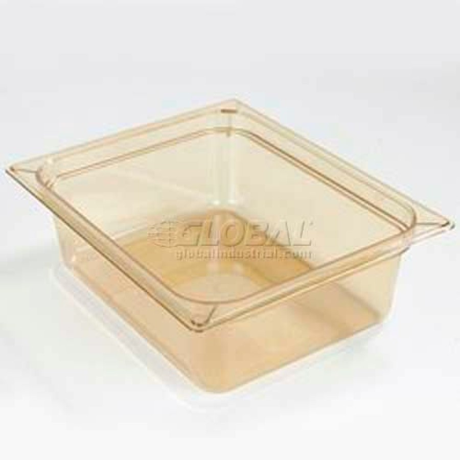 Containers & Organizers * | Carlisle 10421B13 4" Deep Pan, 5.6 Qt., 12-3/4" X 10.38", Amber