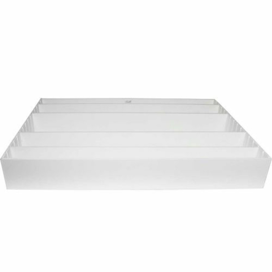 Containers & Organizers * | Trippnt White Pvc Large Pipette Storage Box And Drawer Organizer, 25"W X 16"D X 3"H