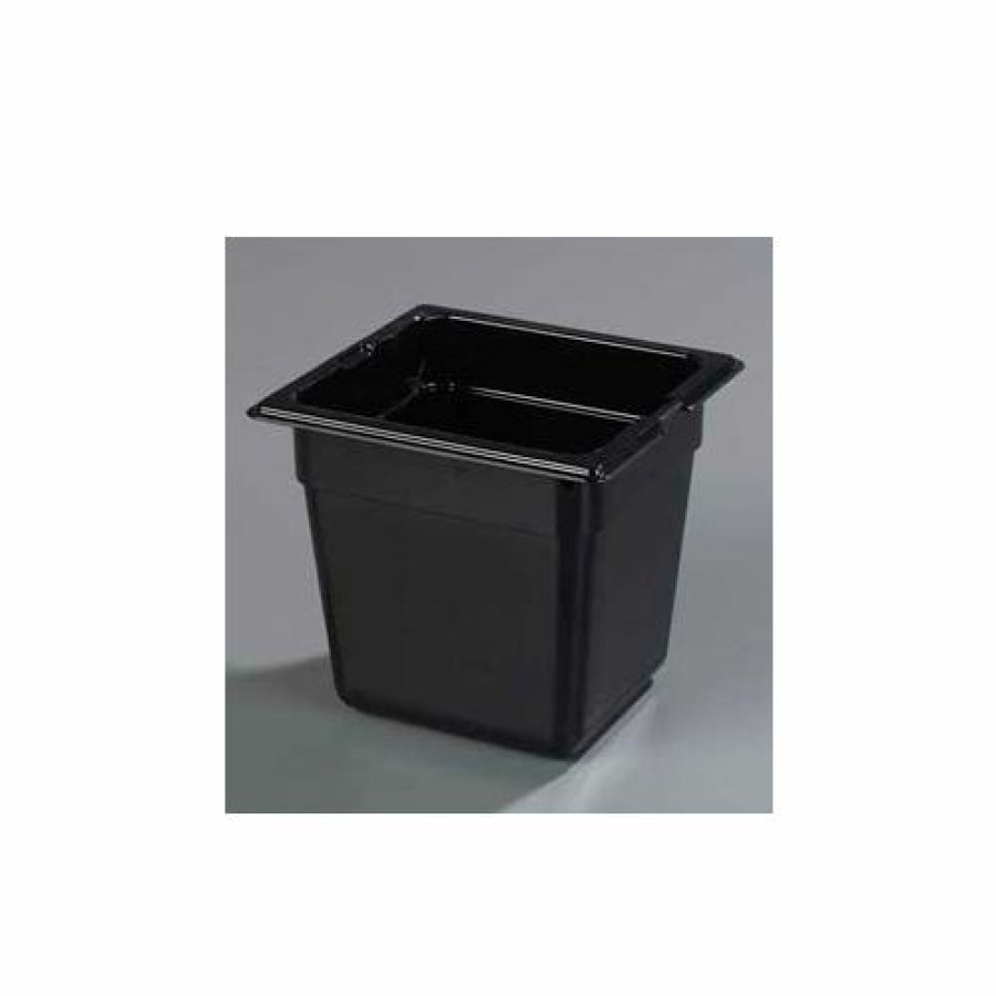 Containers & Organizers * | Carlisle 1030203 Topnotch 1/6 Size Food Pan 6-25/32" X 6-3/8", Black Pkg Qty 6