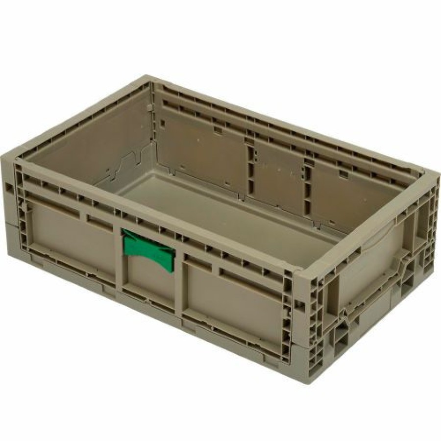 Containers & Organizers * | Monoflo Folding Transport Container Kd2415-07 23-15/16"L X 15"W X 7-7/16"H Gray