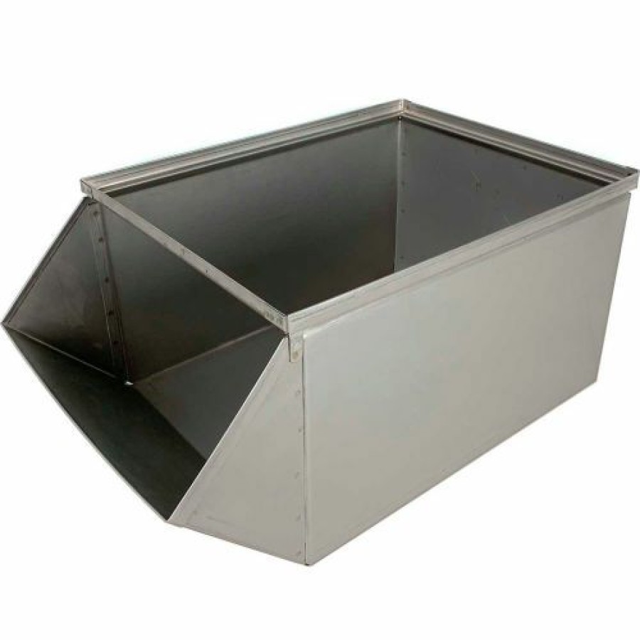 Containers & Organizers * | Stackbin Stainless Steel Stacking Hopper Front Container, 15"W X 24"D X 11"H