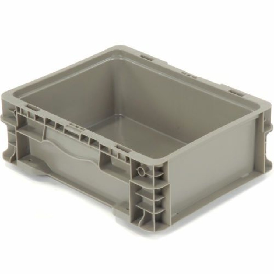 Containers & Organizers * | Global Industrial Stackable Straight Wall Container, Solid, 12"Lx15"Wx5"H, Gray