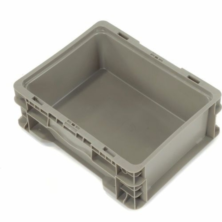 Containers & Organizers * | Global Industrial Stackable Straight Wall Container, Solid, 12"Lx15"Wx5"H, Gray