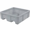 Containers & Organizers * | Dandux Forkliftable Single Wall Skid Bulk Container 51-2143Gy 48" X 48" X 26", Gray