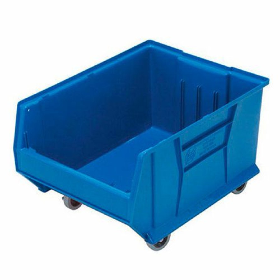 Containers & Organizers * | Quantum Storage Systems Quantum Mobile Hulk Plastic Stacking Bin, 18-1/4"W X 23-7/8"D X 12"H, Blue