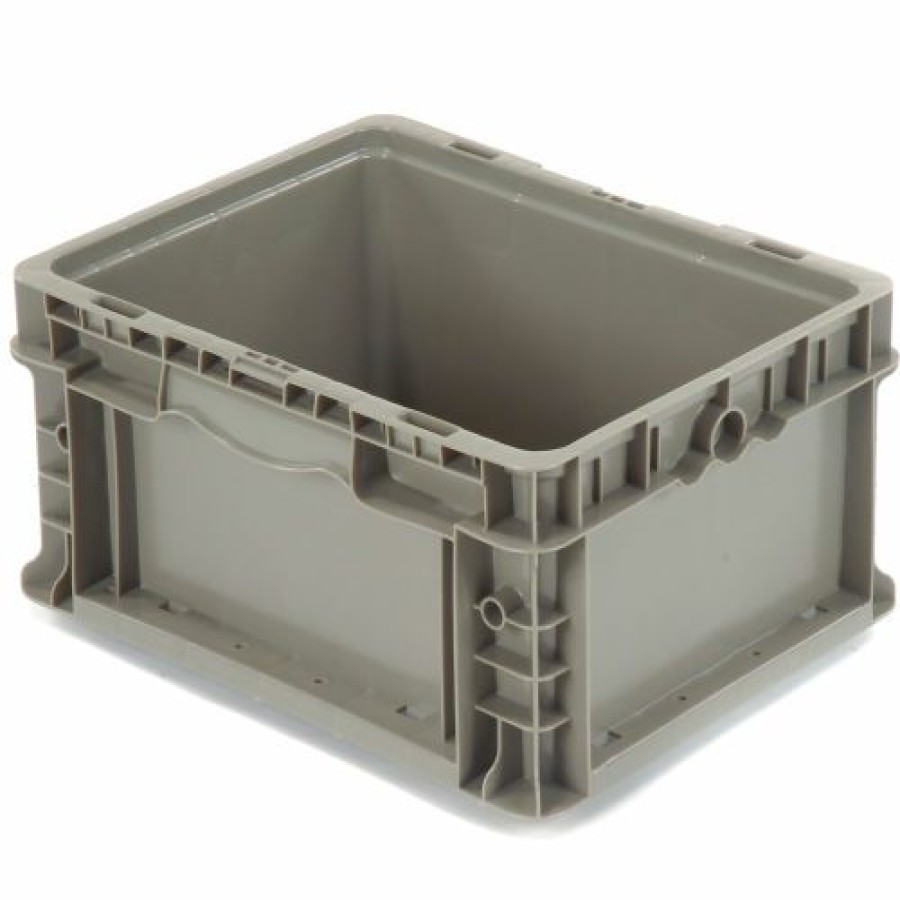 Containers & Organizers * | Global Industrial Stackable Straight Wall Container, Solid, 12"Lx15"Wx7-1/2"H, Gray