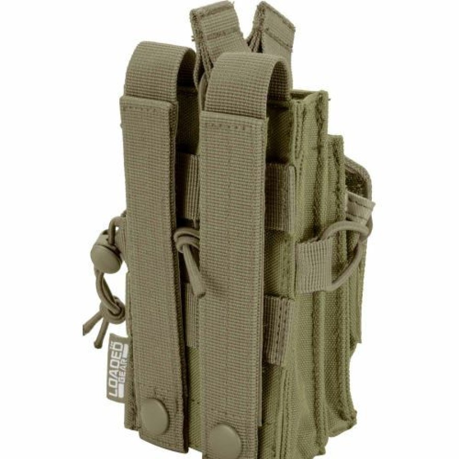 Containers & Organizers * | Barska Bi13016 Loaded Gear Cx-950 Dual Stacked Rifle/Handgun Mag Pouch, Green