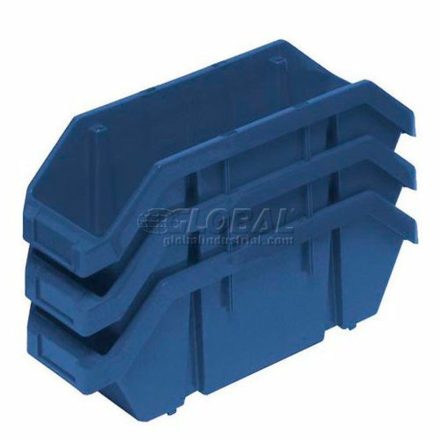 Containers & Organizers * | Quantum Storage Systems Quantum Plastic Quickpick Double Hopper Bin, 6-5/8"W X 9-1/2"D X 5"H, Blue Pkg Qty 20