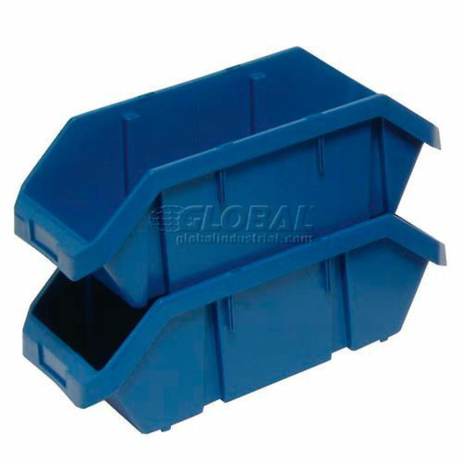 Containers & Organizers * | Quantum Storage Systems Quantum Plastic Quickpick Double Hopper Bin, 6-5/8"W X 9-1/2"D X 5"H, Blue Pkg Qty 20