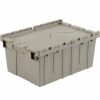 Containers & Organizers * | Global Industrial Plastic Attached Lid Shipping & Storage Container 21-7/8 15-1/4 9-11/16 Gry