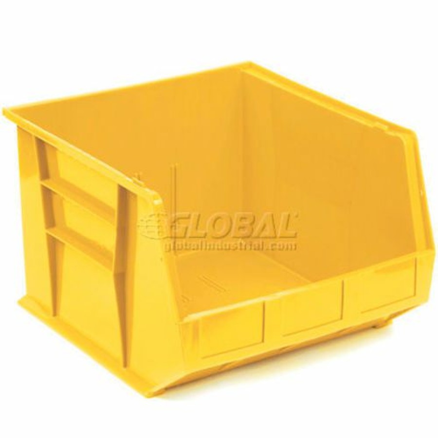 Containers & Organizers * | Global Industrial Plastic Stack & Hang Bin, 16-1/2"W X 18"D X 11"H, Yellow Pkg Qty 3