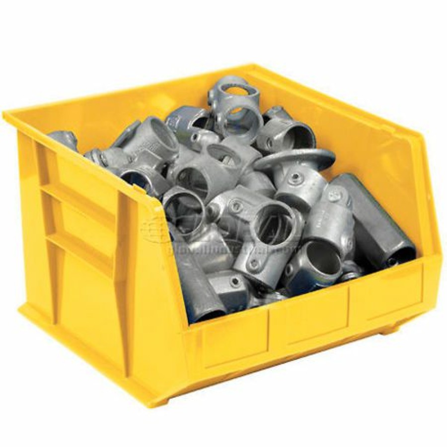 Containers & Organizers * | Global Industrial Plastic Stack & Hang Bin, 16-1/2"W X 18"D X 11"H, Yellow Pkg Qty 3