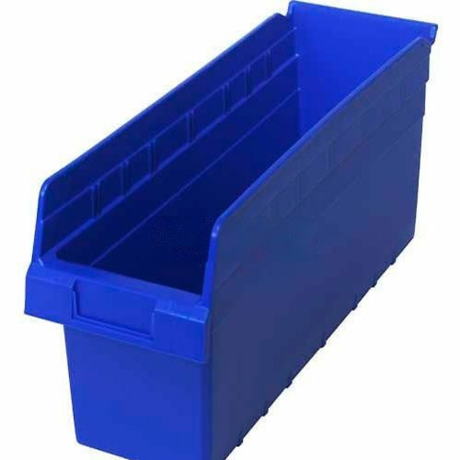 Containers & Organizers * | Plastic Nesting Storage Shelf Bin Qsb804 6-5/8"W X 17-7/8"D X 8"H Blue Pkg Qty 20