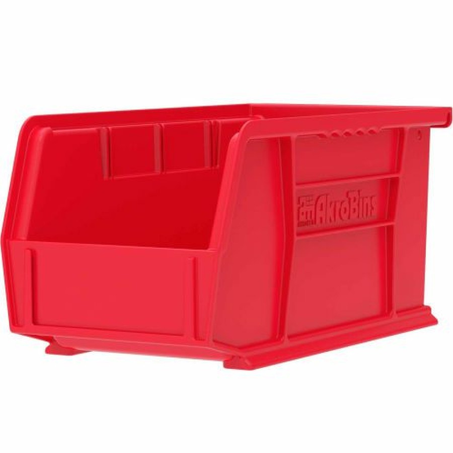 Containers & Organizers * | Akro-Mils Akrobin Plastic Stack & Hang Bin, 6"W X 9-1/4"D X 5"H, Red Pkg Qty 12