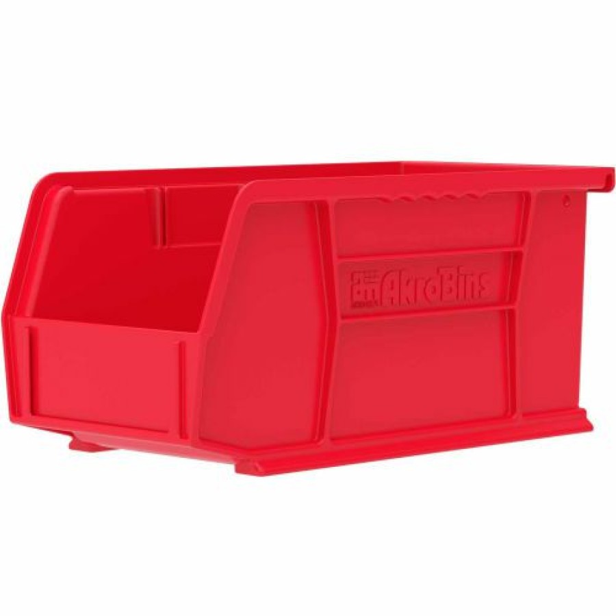 Containers & Organizers * | Akro-Mils Akrobin Plastic Stack & Hang Bin, 6"W X 9-1/4"D X 5"H, Red Pkg Qty 12