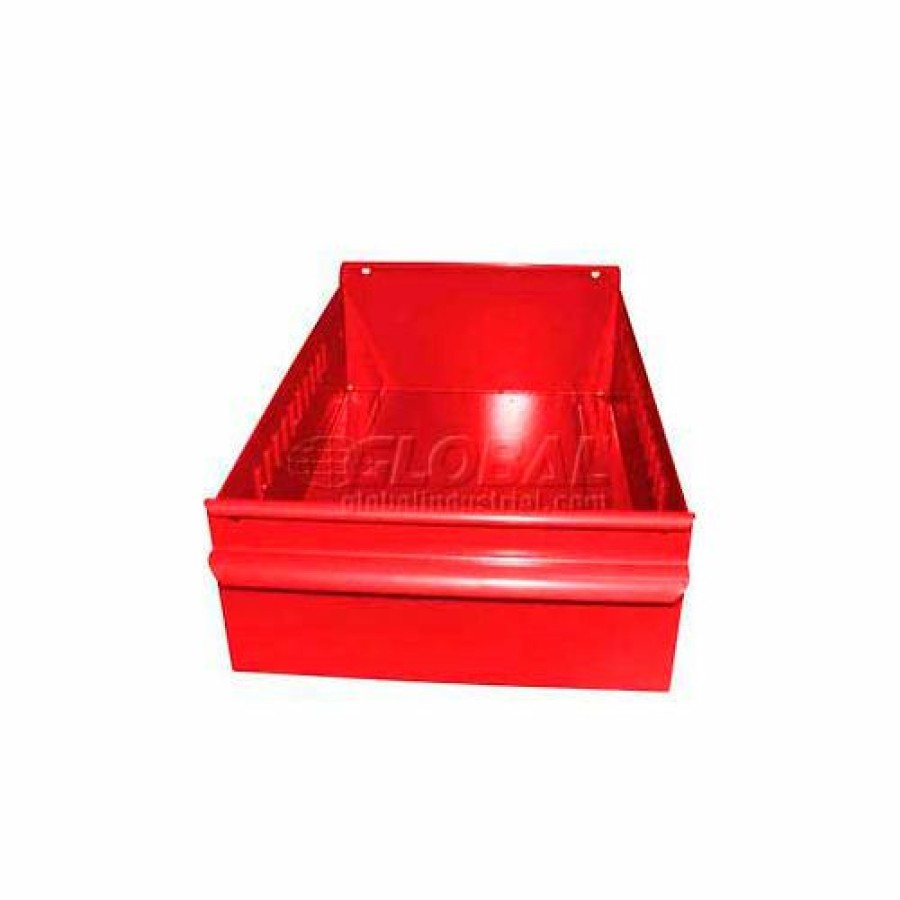 Containers & Organizers * | Equipto Individual Metal Shelf Drawer, 8-3/8"W X 11"D X 3-1/8"H, Textured Cherry Red