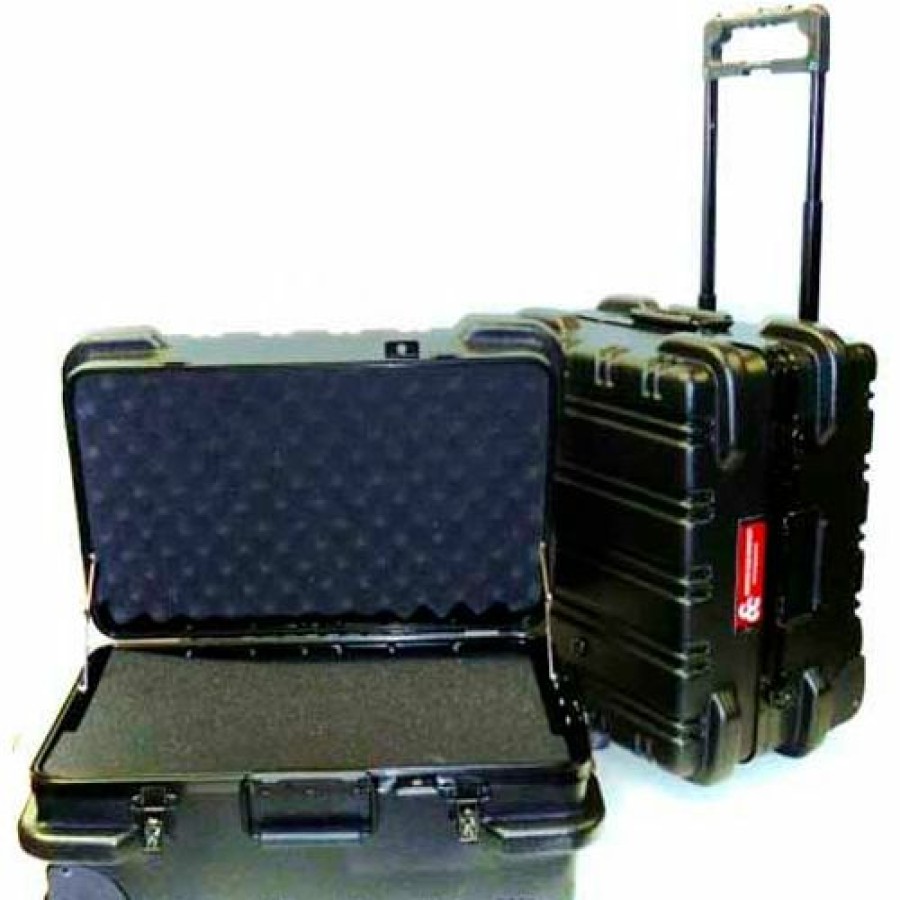 Containers & Organizers * | Ch Ellis Chicago Case Chicago Case Mscart2113F, Foam-Filled Wheeled Shipping Case, 23-1/2"L X 17-1/5"W X 13"H, Black