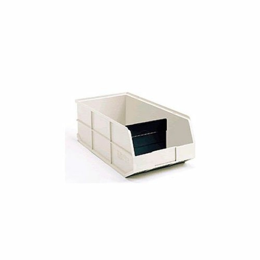 Containers & Organizers * | Akro-Mils Akrobins 1800 Series 30358 Stackable Shelf Bin 11"W X 20-1/2"D X 7"H Beige With One Divider Pkg Qty 6