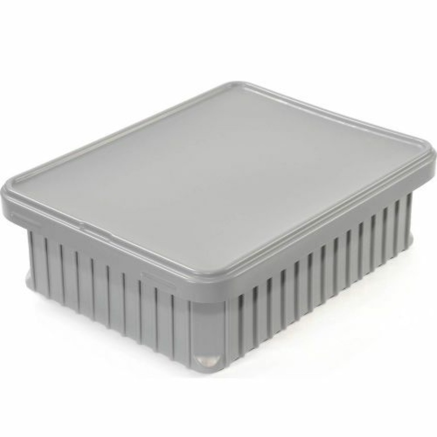 Containers & Organizers * | Dandux Dividable Stackable Plastic Box 50P0114080 22-1/2"L X 17-1/2"W X 8"H, Gray