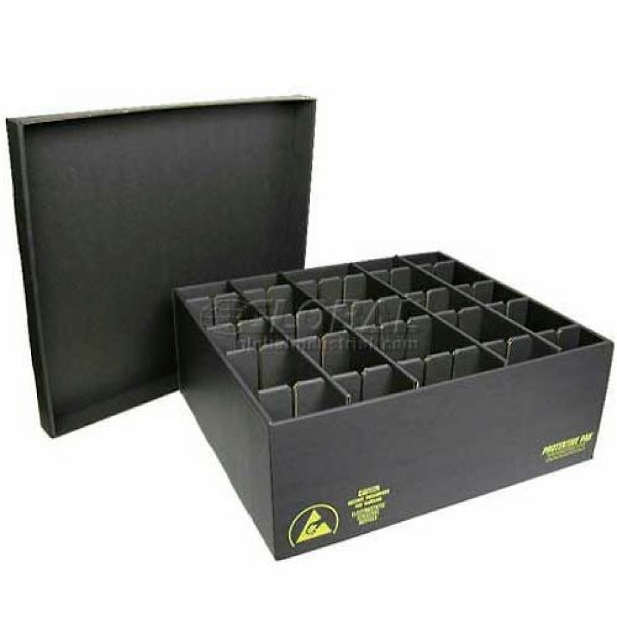 Containers & Organizers * | Protektive Pak 38812 Esd In-Plant Handler Adj. Dividers & Lid, 10 Cells, Cell Size 8 X 7-3/4 X 3-1/2 Pkg Qty 5