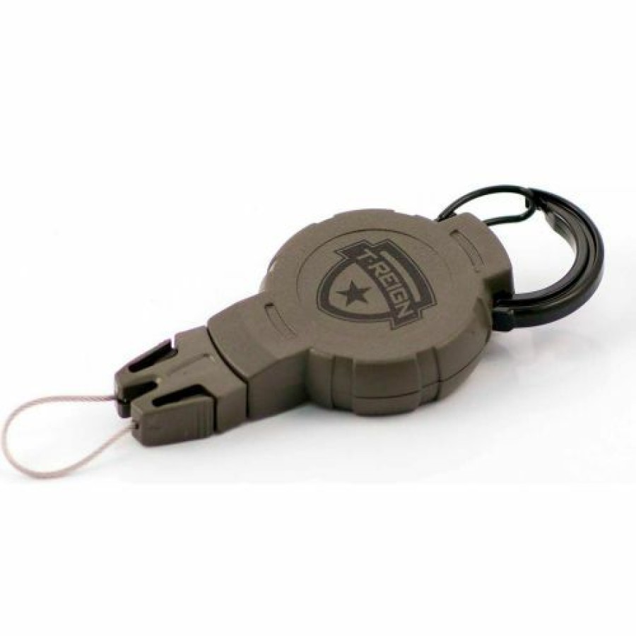 Containers & Organizers * | T-Reign Hunting Retractable Gear Tether 0Tr0-215 Medium 36"Extention Od Green Carabiner