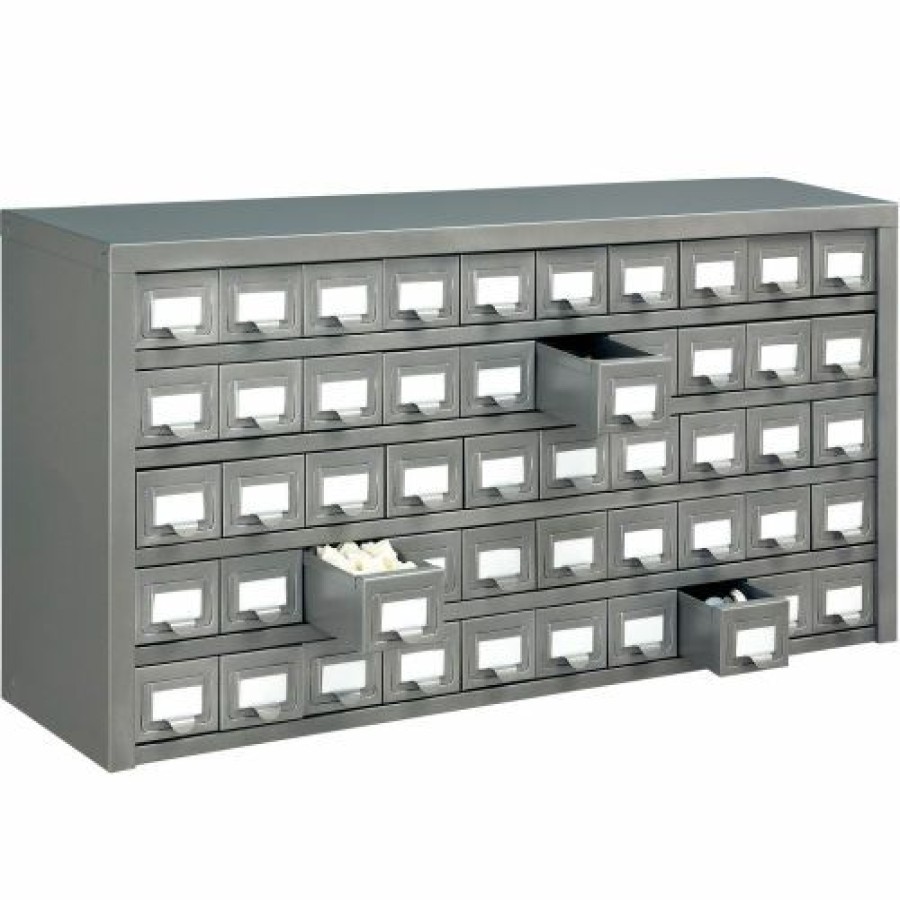 Containers & Organizers * | Global Industrial Steel Storage Drawer Cabinet 50 Drawers 36"W X 9"D X 17-3/4"H