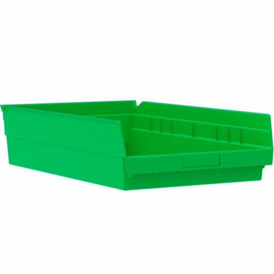 Containers & Organizers * | Akro-Mils Plastic Nesting Storage Shelf Bin 30178 11-1/8"W X 17-5/8"D X 4"H Green Pkg Qty 12