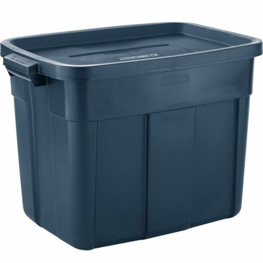 Containers & Organizers * | Rubbermaid Roughneck Tote 18 Gallon 23-7/8 X 15-7/8 X 16-3/8 Dark Indigo Metallic Pkg Qty 12