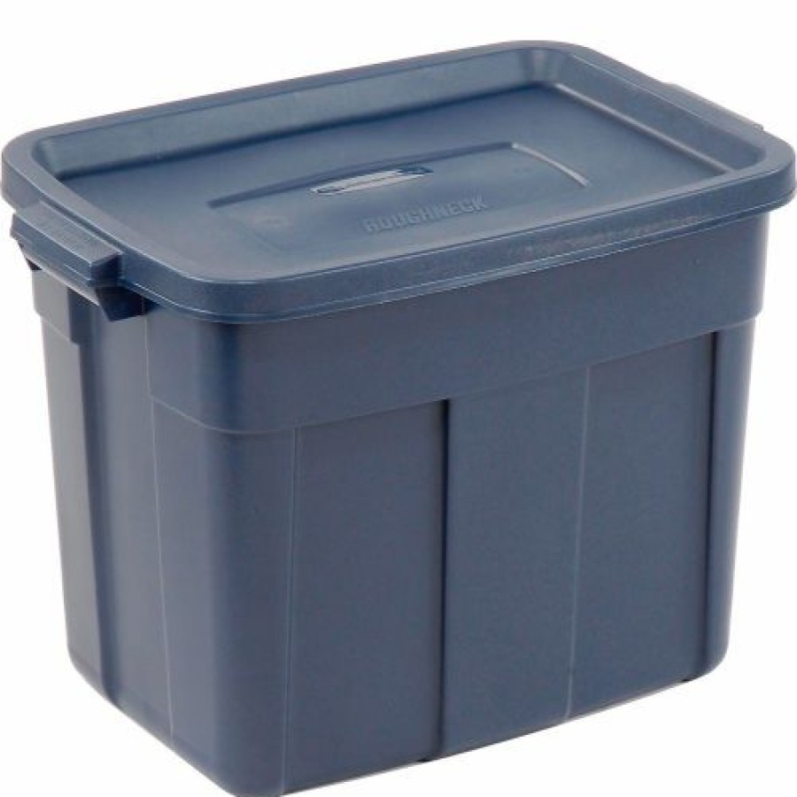 Containers & Organizers * | Rubbermaid Roughneck Tote 18 Gallon 23-7/8 X 15-7/8 X 16-3/8 Dark Indigo Metallic Pkg Qty 12