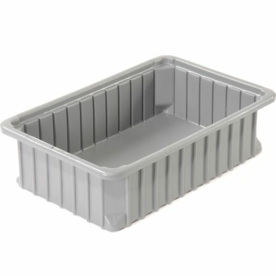 Containers & Organizers * | Dandux Dividable Stackable Plastic Box 50P0112050 16"L X 11"W X 5"H, Gray